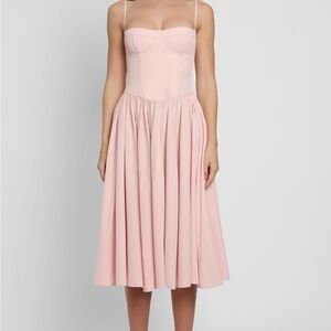 Elegant Pink Strapless Dress